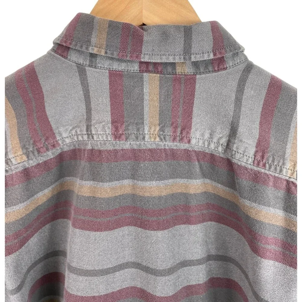 Eddie Bauer Mens Size TXL Multicolor Striped Button Up Long Sleeve Relaxed Shirt - Picture 7 of 11